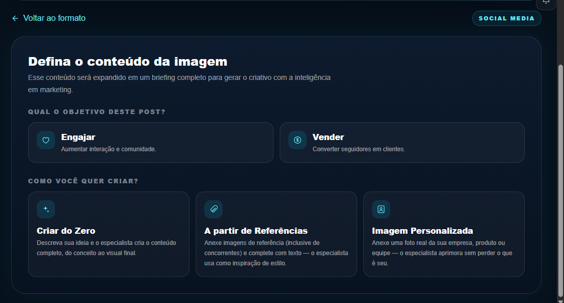 Objetivo do post e como criar: do zero, por referência ou imagem personalizada